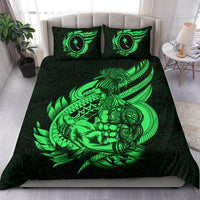 Polynesian Bedding Set - Chuuk Duvet Cover Set Father And Son Green - Polynesian Pride