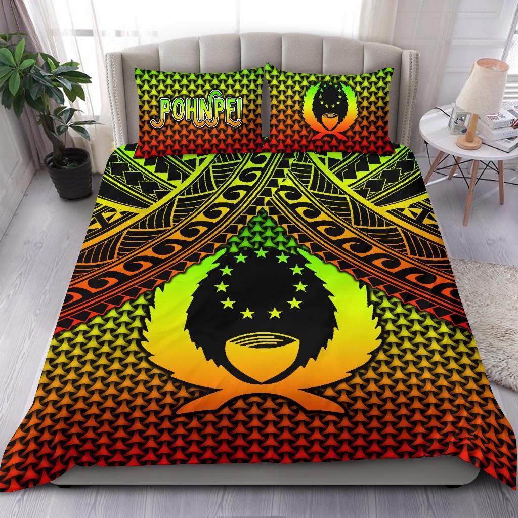 Polynesian Pohnpei Bedding Set - Reggae Vintage Polynesian Patterns Reggae - Polynesian Pride