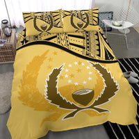 Pohnpei Duvet Cover Set - Pohnpei Flag Yellow - Polynesian Pride