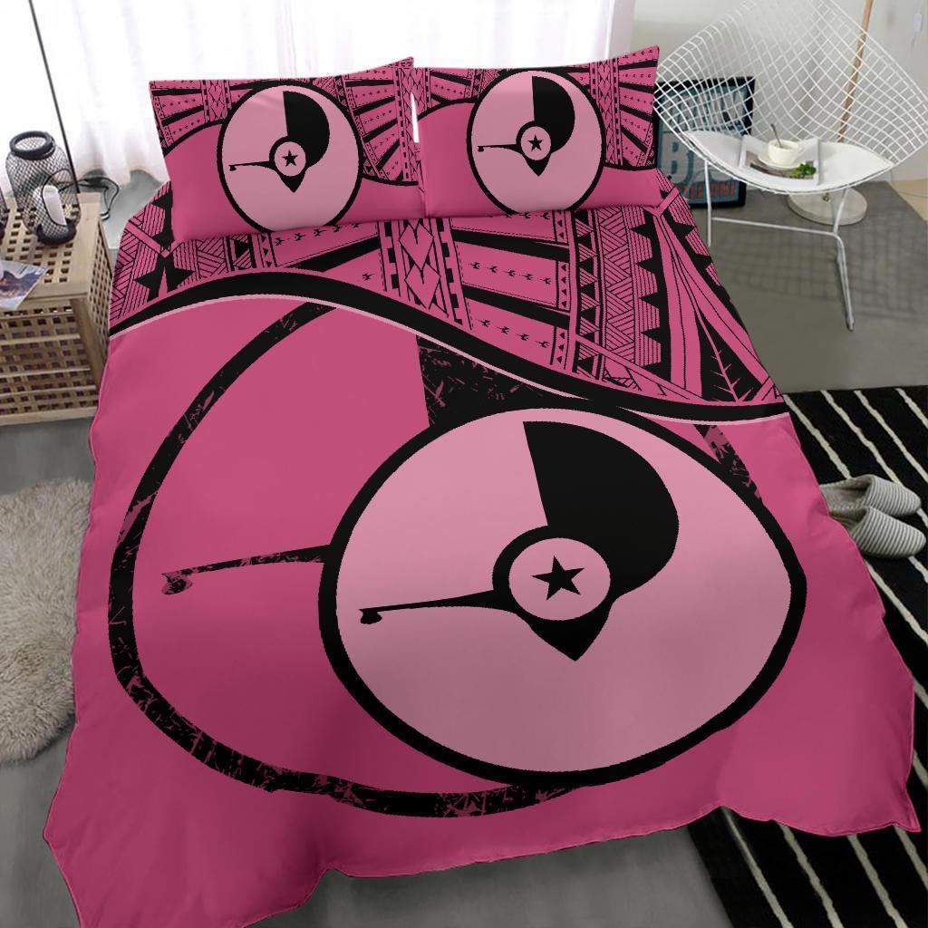 Yap Duvet Cover Set - Yap Flag Tattoo Pink - Polynesian Pride