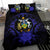 Solomon Island Duvet Cover Set - Solomon Island Coat Of Arms & Reggae Hibiscus - Polynesian Pride