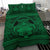 Hawaiian Map Madame Pele Kanaka Plumeria Polynesian Bedding Set Green - Polynesian Pride