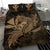 Hawaiian Map Hula Girl Hibiscus Kanaka Polynesian Bedding Set - Gold - Polynesian Pride