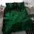 Hawaiian Map Hula Girl Hibiscus Kanaka Polynesian Bedding Set - Green - Polynesian Pride