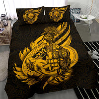 Polynesian Bedding Set - Federated States Of Micronesia Duvet Cover Set Father And Son Gold Gold - Polynesian Pride