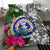 Northern Mariana Islands Custom Personalised Bedding Set White - Turtle Plumeria Banana Leaf - Polynesian Pride