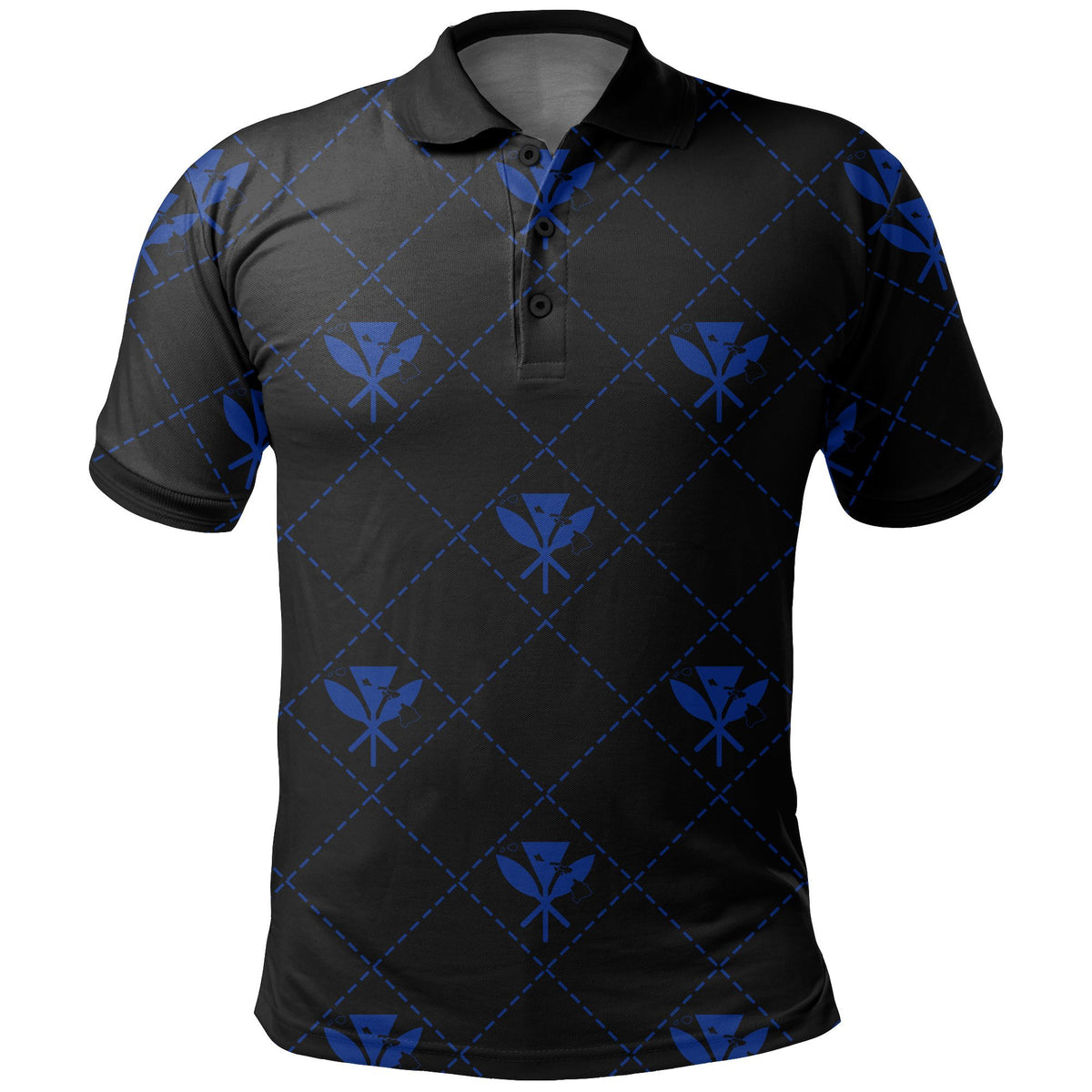 Kanaka Maoli Polo Shirt Regal AH - Polynesian Pride