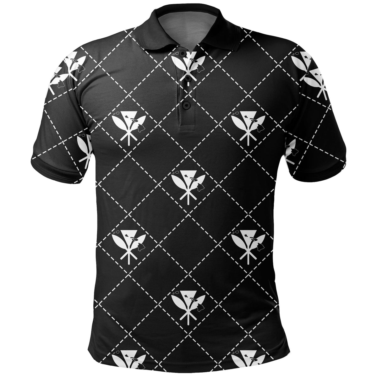 Kanaka Maoli Polo Shirt Regal AH - Polynesian Pride