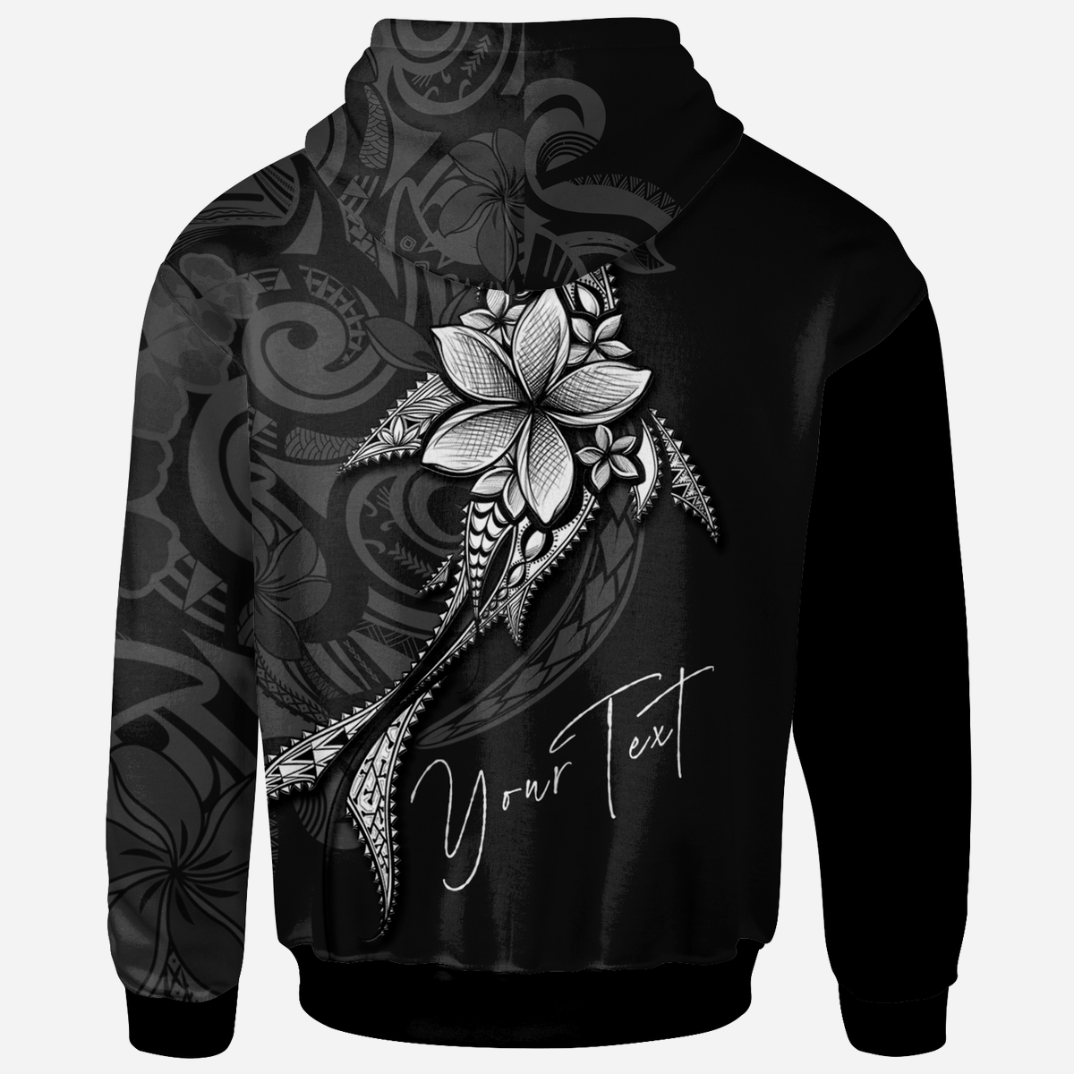 Tonga Custom Zip Hoodie Fish With Plumeria Flowers Style - Polynesian Pride