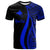 Papua New Guinea Custom T Shirt Blue Micronesian Tentacle Tribal Pattern Unisex Blue - Polynesian Pride