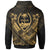Guam Polynesian Custom Zip up Hoodie Guam Gold Seal Camisole Hibiscus Style - Polynesian Pride