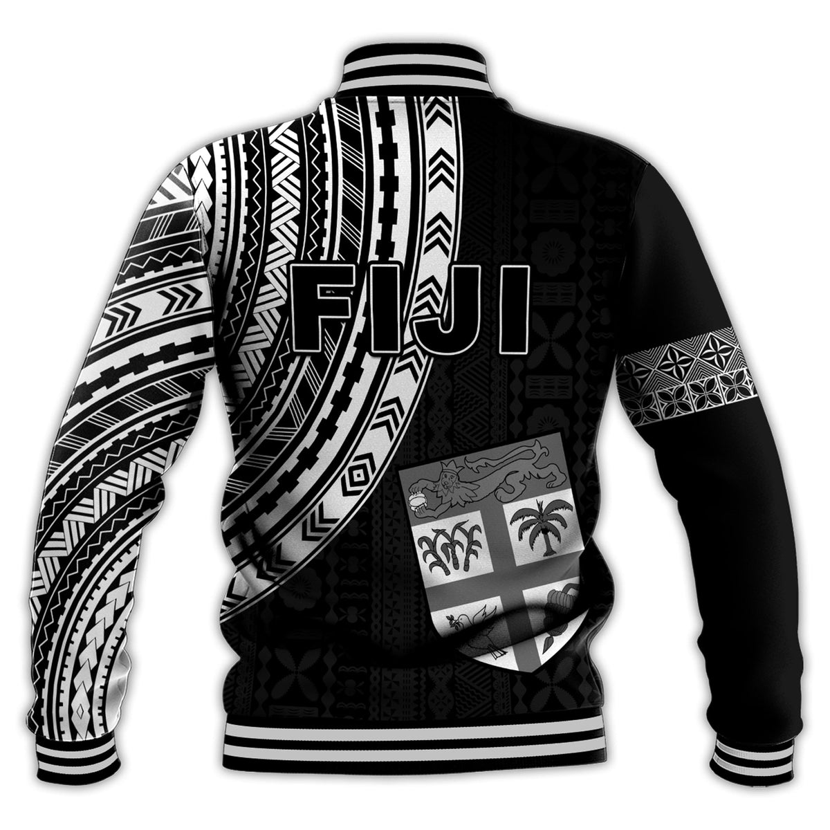 Fiji Rugby Sevens Baseball Jacket Fijian 7s Tapa Polynesian LT13 - Polynesian Pride
