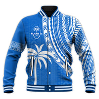 Fiji Rugby Sevens Baseball Jacket Fijian 7s Tapa Polynesian Blue Ver.01 LT13 Unisex Blue - Polynesian Pride
