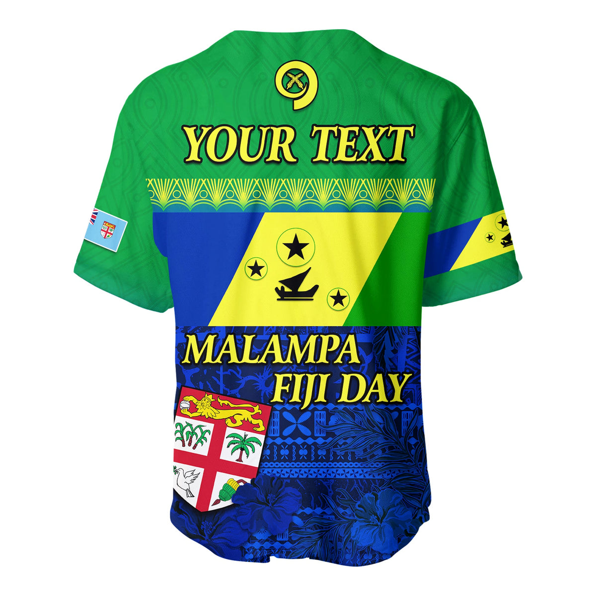(Custom Personalised) Malampa Fiji Day Baseball Jersey Vanuatu Polynesia mix Flowers LT13 - Polynesian Pride