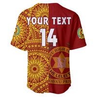 (Custom Text And Number) Tonga Vavau High School Baseball Jersey Class Of Year Tongan Ngatu Pattern LT14 - Polynesian Pride