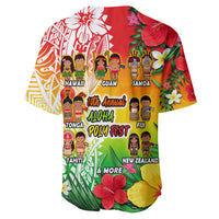 Aloha Poly Fest Baseball Jersey Polynesian Pattern With Tropical Flowers LT14 - Polynesian Pride