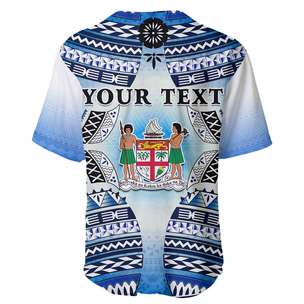 Custom Text And Number Fiji Baseball Jersey Kaiviti Fijian Special Tapa Pattern LT14 - Polynesian Pride