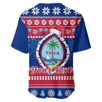 (Custom Personalised) Guam Christmas Baseball Jersey Guaman Seal Polynesian Felis Pusgua LT14 - Polynesian Pride
