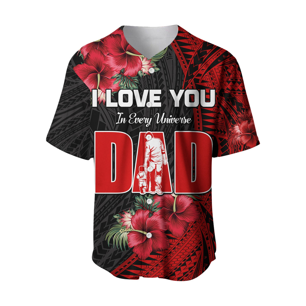 (Custom Personalised) Happy Fathers Day Baseball Jersey Polynesian Best Dad Ever LT13 - Polynesian Pride
