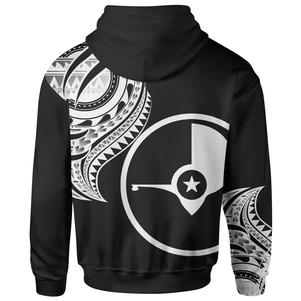 Yap State Hoodie Yap State Tatau White Patterns - Polynesian Pride