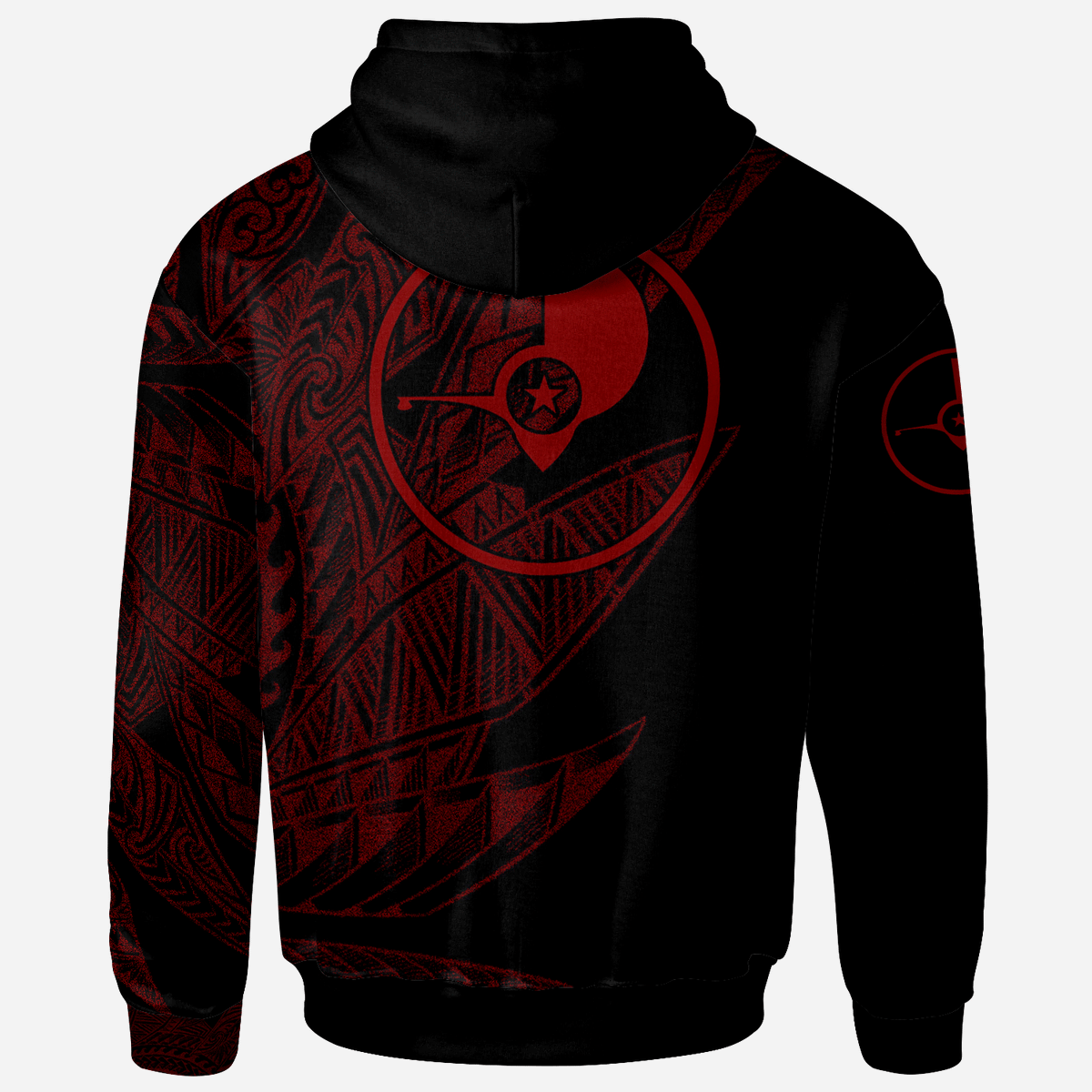 Yap State Zip Hoodie Legends Are Born In Red Color - Polynesian Pride