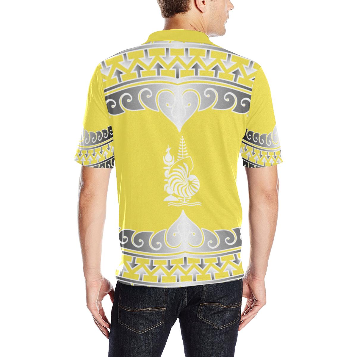 New Caledonia Polo Shirt Kanaky Wave Style - Polynesian Pride