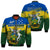 (Custom Personalised) Solomon Islands Bomber Jacket Happy 44th Independence Anniversary Polynesian Pattern LT14 Unisex Blue - Polynesian Pride