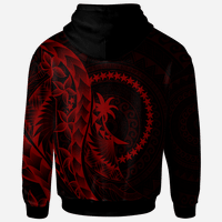 Chuuk Zip Hoodie Custom Polynesian Pattern Style Red Color - Polynesian Pride