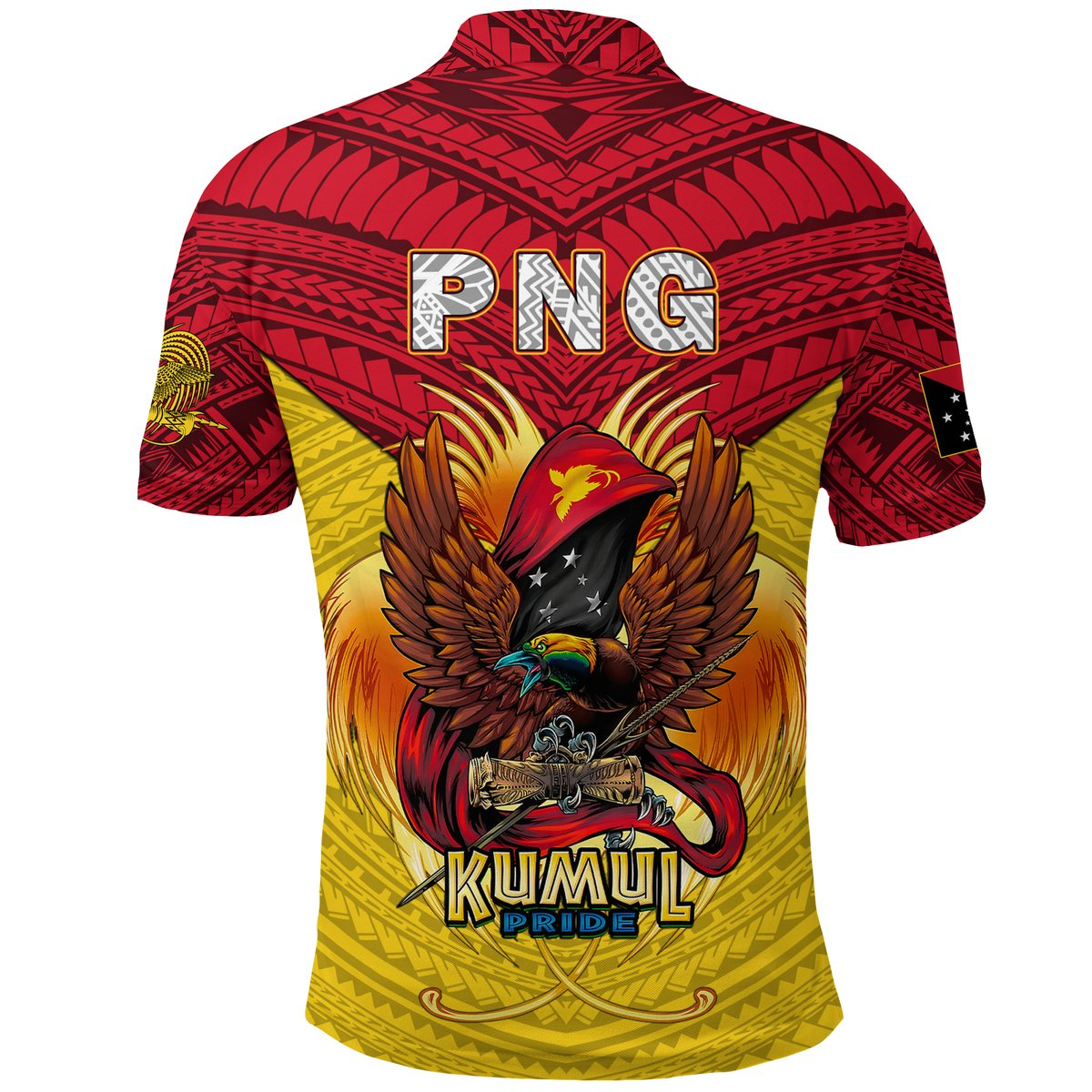 Papua New Guinea Rugby Kumul Pride Polo Shirt LT2 - Polynesian Pride