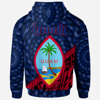 Guam Zip Hoodie Yigo Tapa Patterns With Bamboo - Polynesian Pride