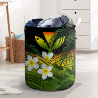 Kanaka Maoli (Hawaiian) Laundry Basket, Polynesian Plumeria Banana Leaves Reggae One Style One Size Reggae - Polynesian Pride