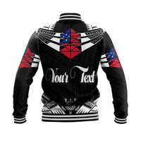 (Custom Personalised) Samoa Black Saturday Baseball Jacket 28 Dec 1929 Visual Arts - Black LT9 - Polynesian Pride