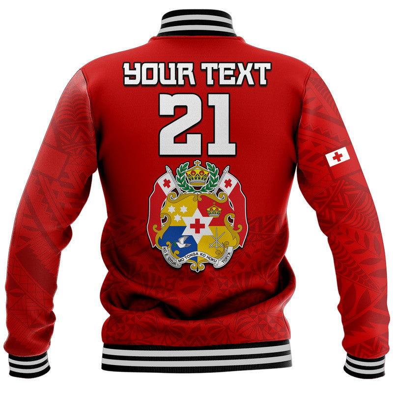 (Custom Personalised) PolyensianPride Tonga Rugby Tongan Kupesi Ngatu Design Baseball Jacket LT9 - Polynesian Pride