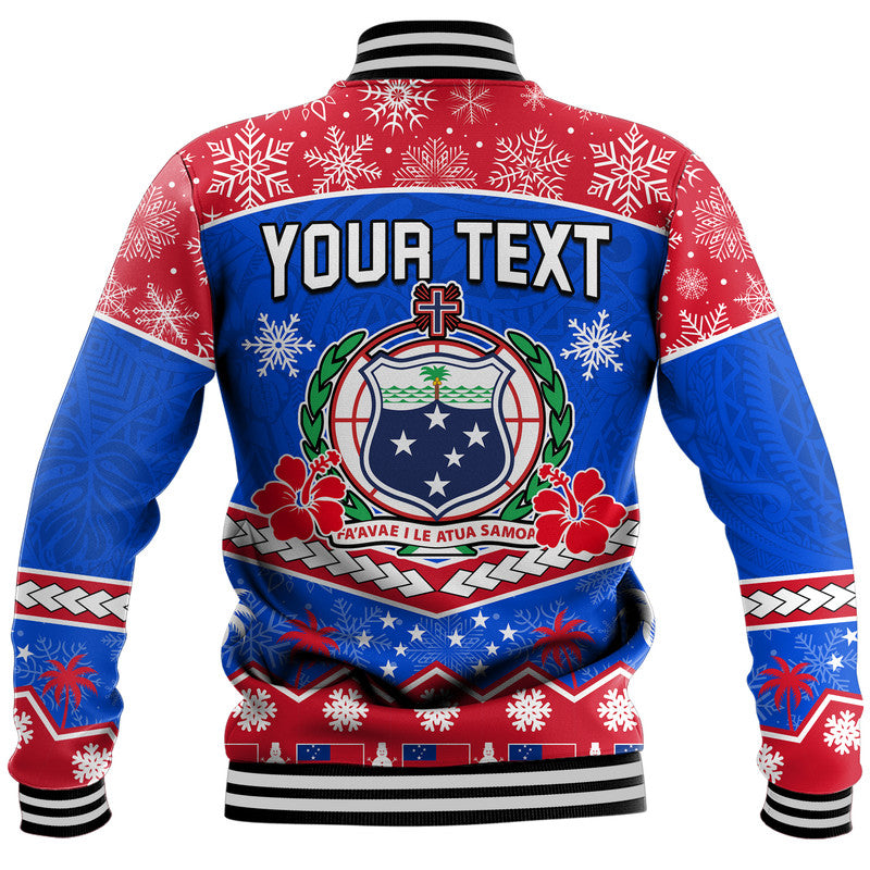 (Custom Personalised) Samoa Tribal Polynesian Christmas Vibe Baseball Jacket LT9 - Polynesian Pride