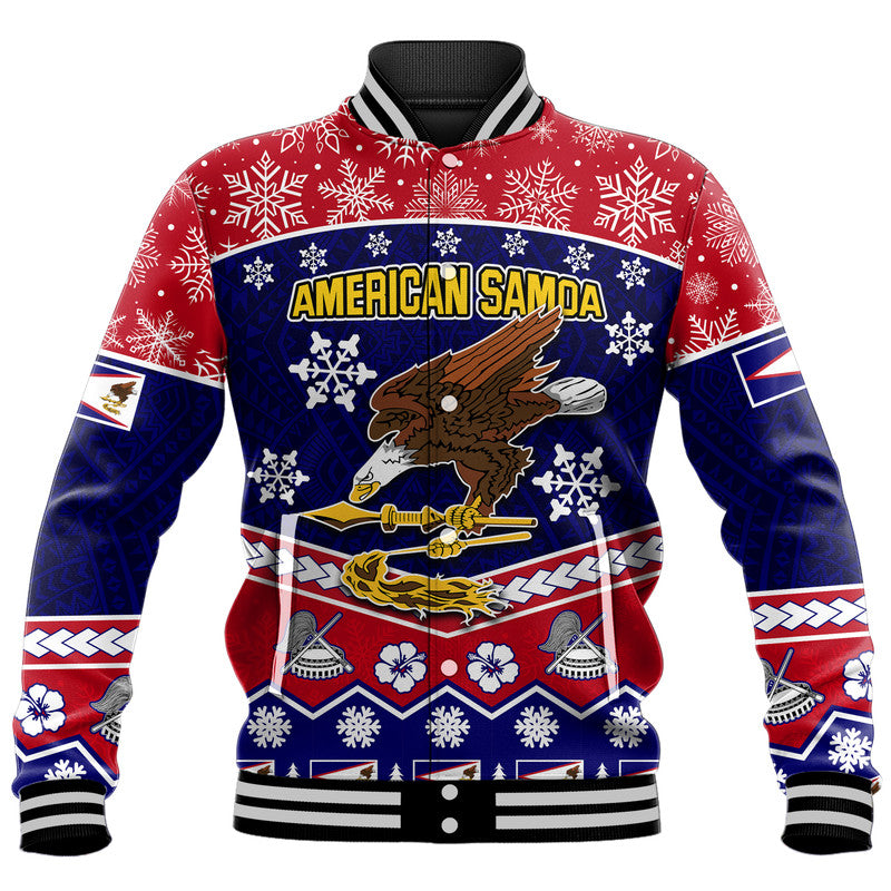 American Samoa Tribal Polynesian Christmas Vibe Baseball Jacket LT9 Unisex Red - Polynesian Pride
