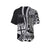 (Custom Personalised) Fiji Basebal Jersey Masi Tapa Patterns Black Style LT6 - Polynesian Pride