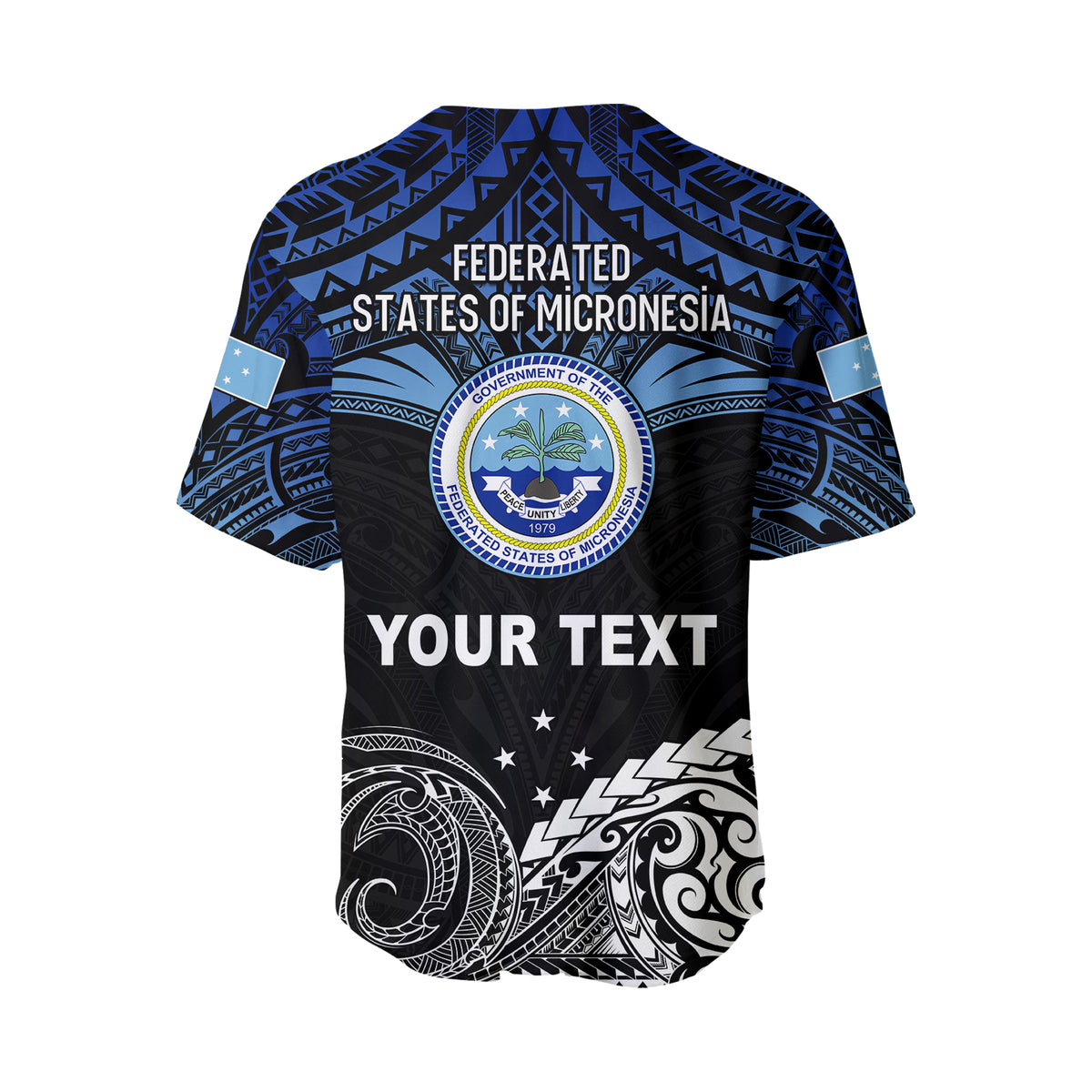 (Custom Personalised) Federated States of Micronesia Baseball Jersey Happy FSM 35th Independence Anniversary LT13 - Polynesian Pride
