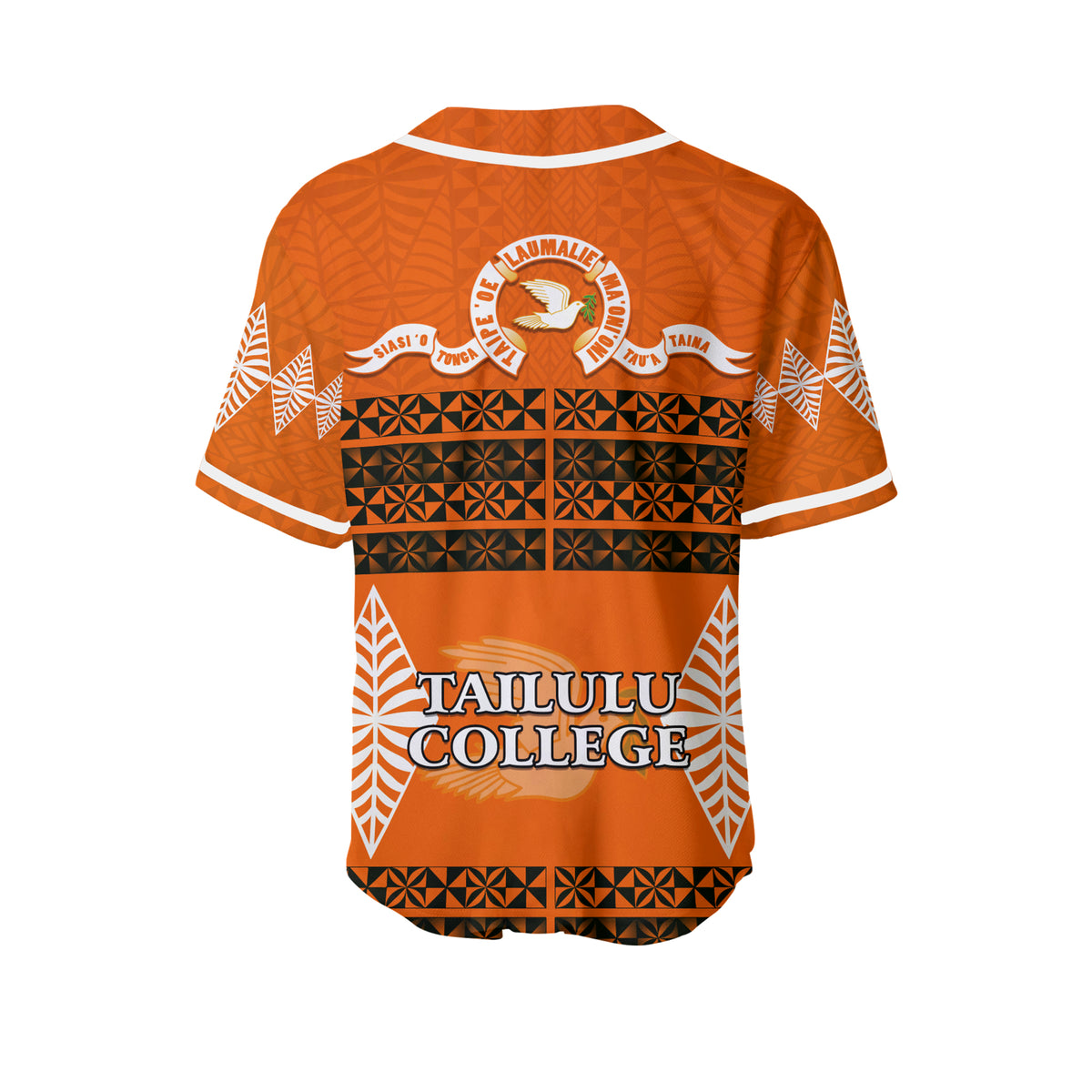 Tailulu College Baseball Jersey Tonga Pattern LT13 - Polynesian Pride