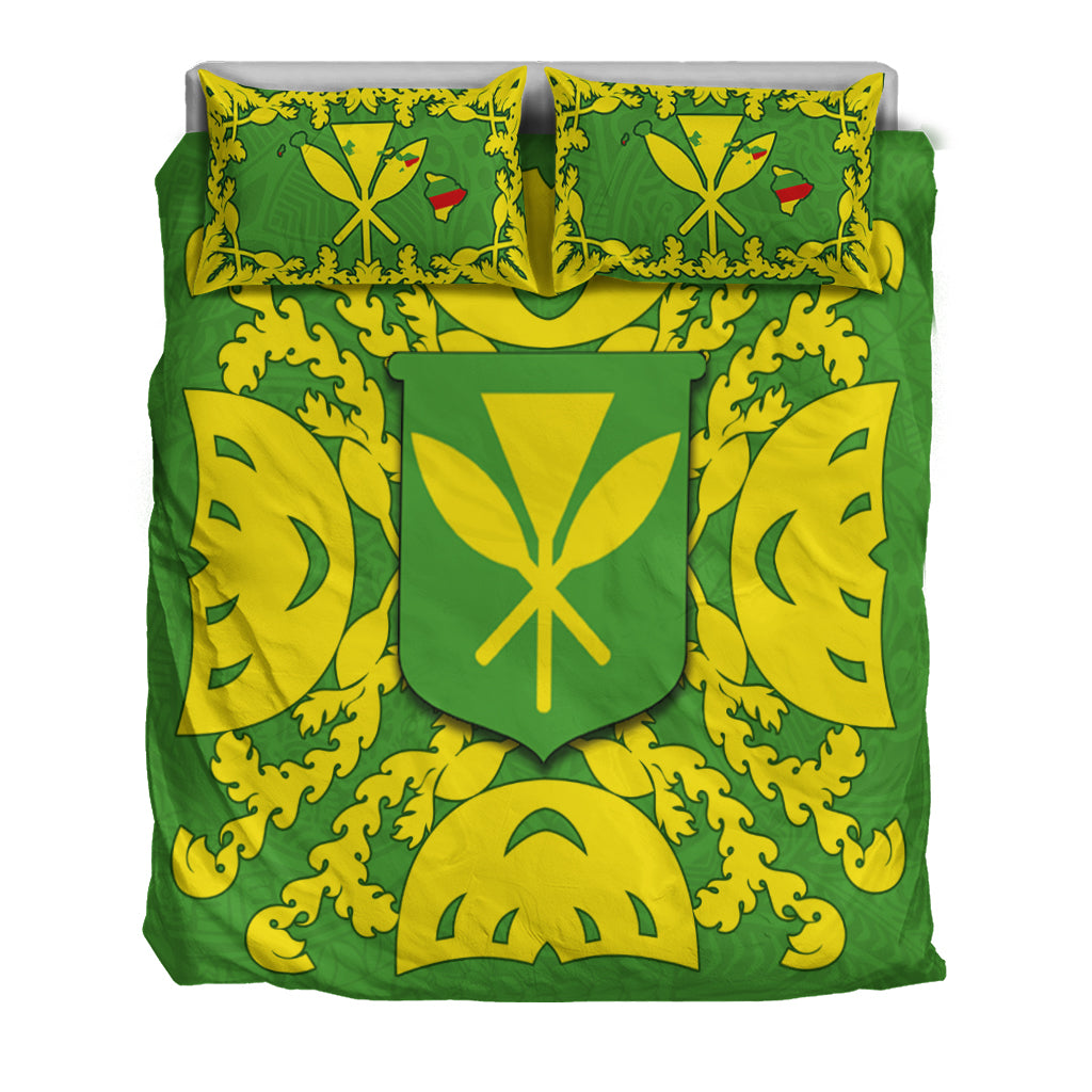 Hawaii Bedding Set Kanaka Maoli No.1 Green Style LT6 - Polynesian Pride