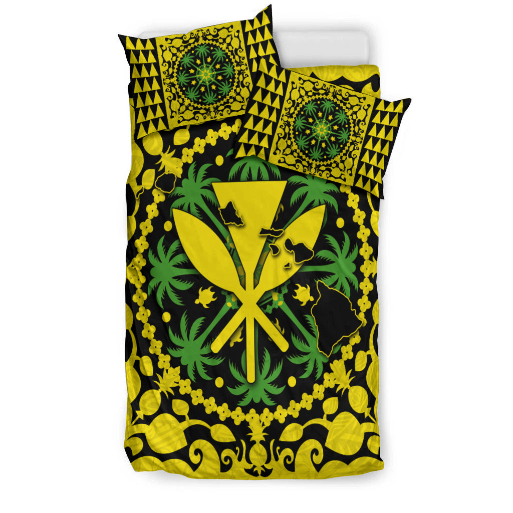 Hawaii Bedding Set Kanaka Maoli No.3 Yellow Style LT6 - Polynesian Pride