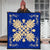 Hawaiian Quilt Maui Plant And Hibiscus Premium Quilt - Beige Blue - AH - Polynesian Pride