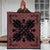 Hawaiian Quilt Maui Plant And Hibiscus Premium Quilt - Black Coral - AH - Polynesian Pride