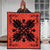 Hawaiian Quilt Maui Plant And Hibiscus Premium Quilt - Black Orange - AH - Polynesian Pride