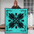 Hawaiian Quilt Maui Plant And Hibiscus Premium Quilt - Black Turquoise - AH - Polynesian Pride