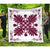 Hawaiian Quilt Maui Plant And Hibiscus Premium Quilt - Burgundy White - AH Burgundy - Polynesian Pride