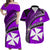 Custom Wallis And Futuna Matching Dress and Hawaiian Shirt Plumeria Flowers with Purple Polynesian Pattern LT14 Purple - Polynesian Pride