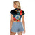 Federated States of Micronesia Raglan Cropped T Shirt Hibiscus Flowers FSM Seal Polynesian LT14 - Polynesian Pride