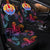 Tahiti Car Seat Covers - Sea Turtle In Tribal Polynesian Style Universal Fit Black - Polynesian Pride
