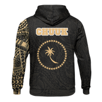 Micronesia All Over Print Hoodie Chuuk In My Heart Gold - Polynesian Pride