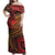 Samoa Matching Dress and Hawaiian Shirt Polynesian Red Shark - Polynesian Pride
